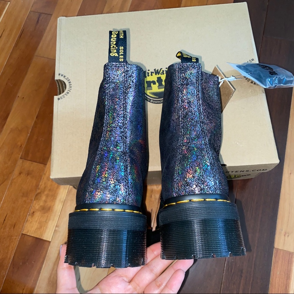 SOLD New Size 8 Dr. Martens Metallic Leather Boot - Picture 5 of 7